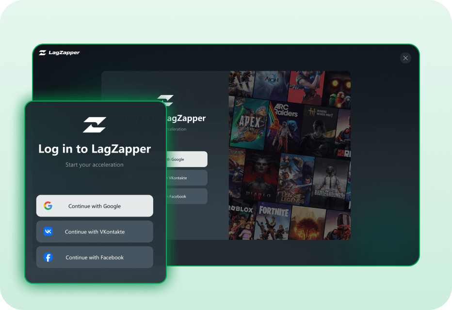 Open LagZapper & Register/Sign in